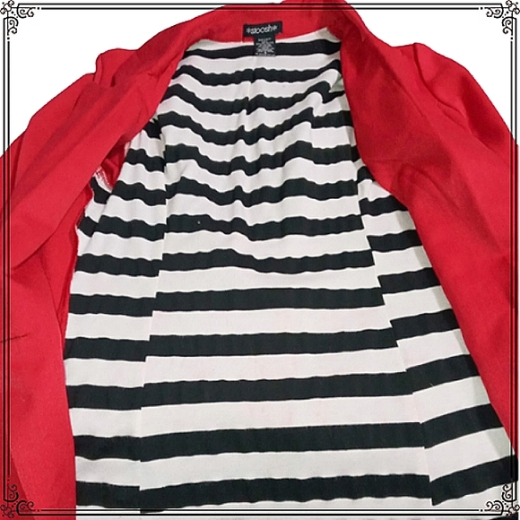 Stoosh Red Jersey Y2K Blazer Size Med - Picture 10 of 12